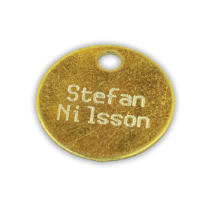 Nyckelbricka mässing egen gravyr